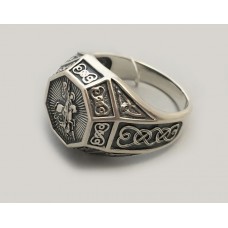 Серебряное кольцо "Георгий Победоносец" бр-0056921