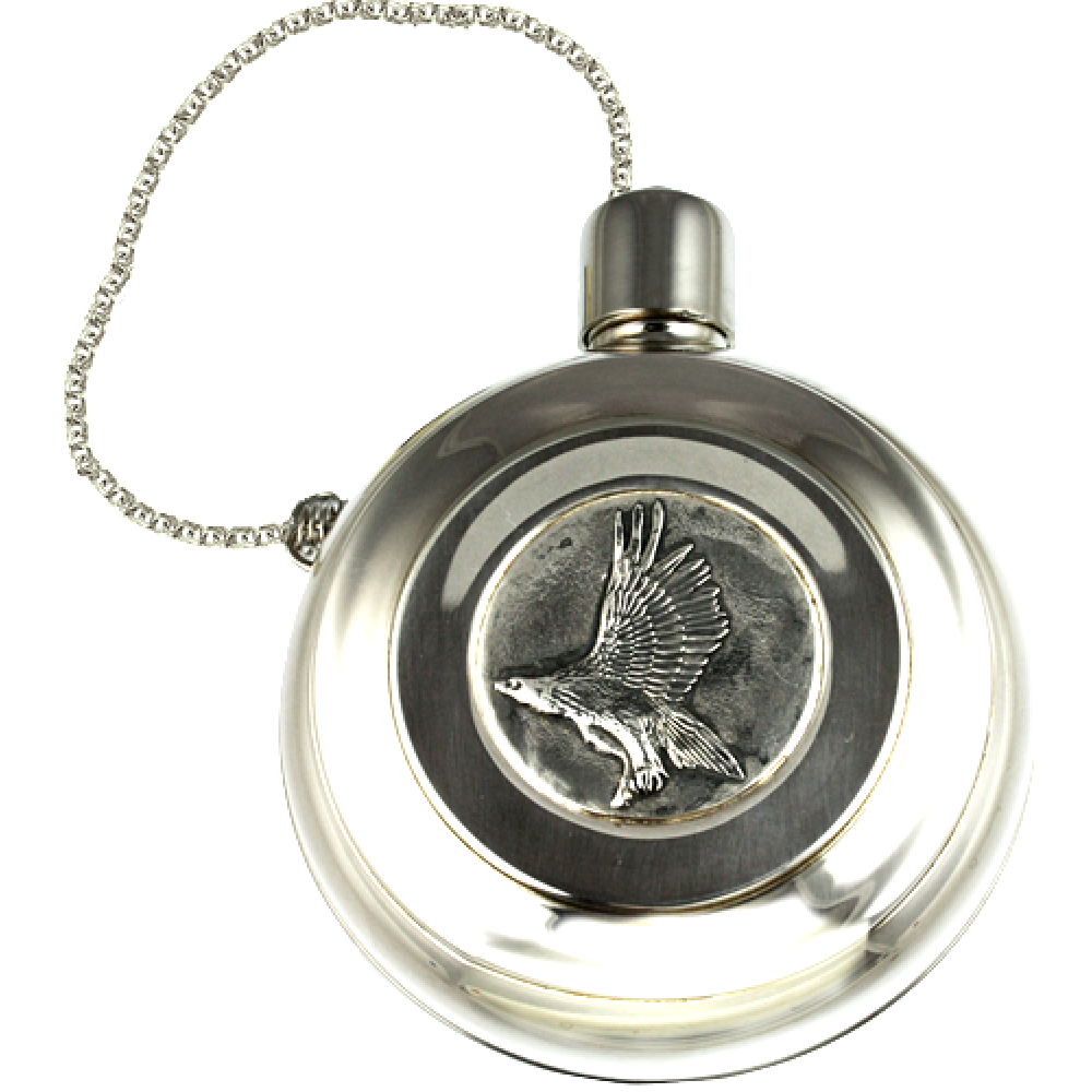 Серебряная фляга Птицы АГ-250009