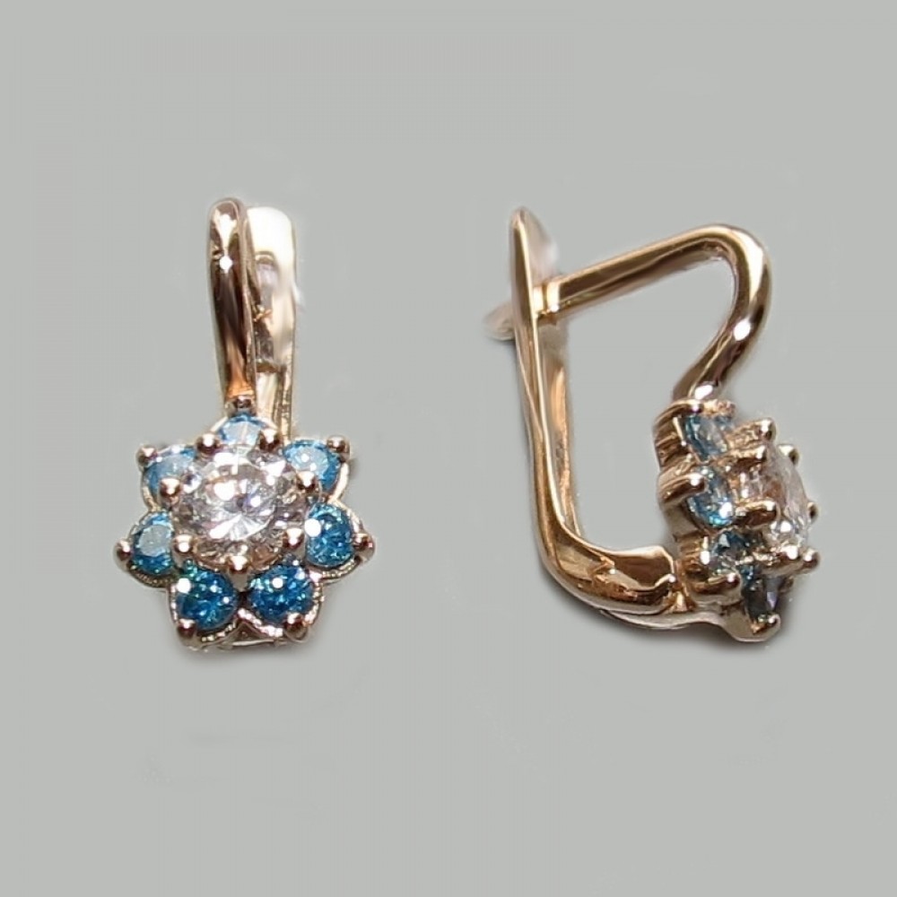 Золотые серьги ДС-30034г