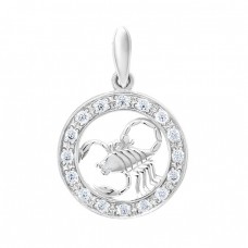 Серебряный подвес Скорпион ЮМ-3084-8