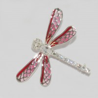 Серебряная брошь "Стрекоза" бр-6110039