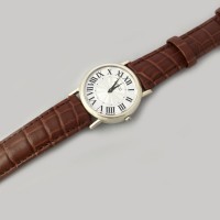 Серебряные часы мужские на кожанном ремешке 20 бр-7100014