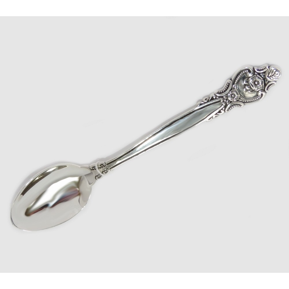 Серебряная кофейная ложка Роза бр-002238