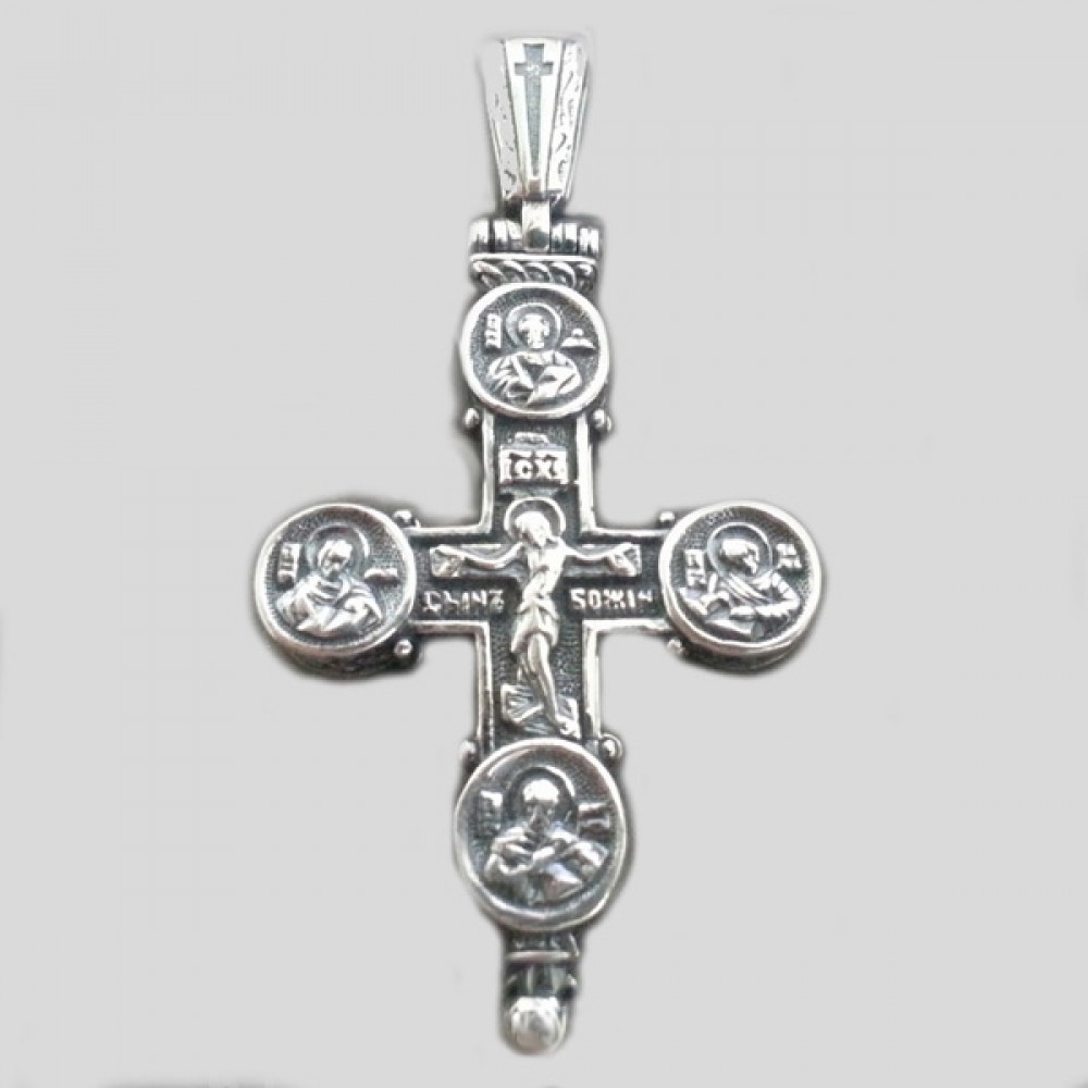 Серебряный крест-мощевик стк-76