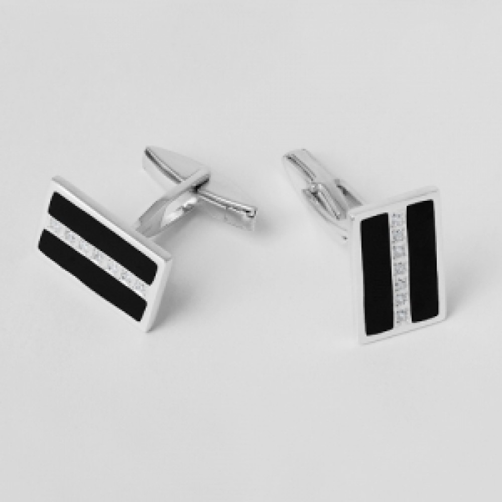 Срібний запонки ЮМ-8069