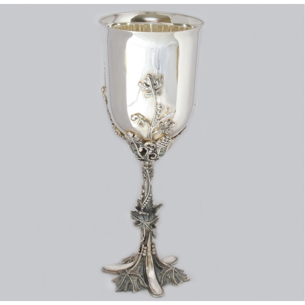 Серебряный бокал для вина Виноградная лоза 160мл бр-8100053