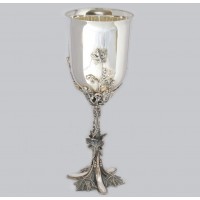 Серебряный бокал для вина Виноградная лоза 160мл бр-8100053