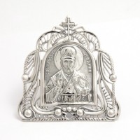 Срібна ікона Миколай Угодник бр-00156
