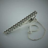 Срібний затискач для краватки ЮМ-8444