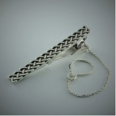 Срібний затискач для краватки ЮМ-8444