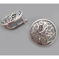 Срібні сережки Паутина бр-1100301