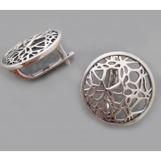 Серебряные серьги "Паутина" бр-1100301