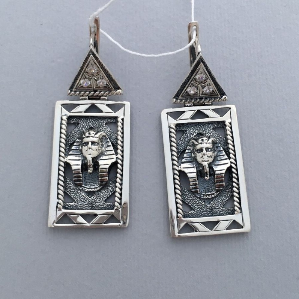 Серебряные серьги "Осирис" бр-1110358