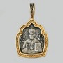 Срібна ладанка Святий Миколай з частковою позолотою ЛЗ-34010