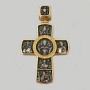 Крест серебряный с частичной позолотой Распятие ЛЗ-34012