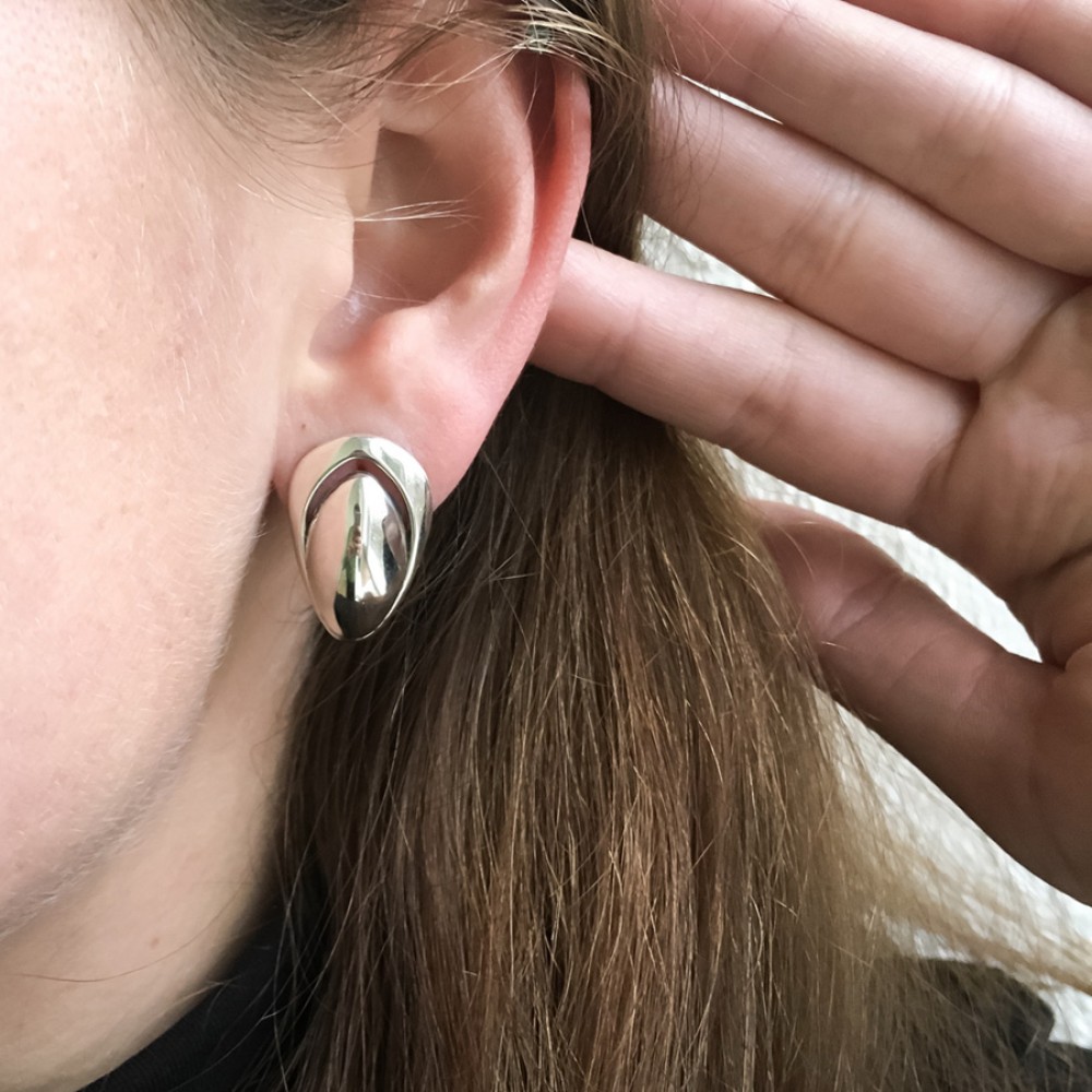 Срібні сережки без каменів БР-0040711