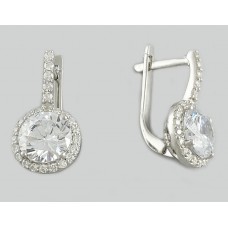 Серебряные серьги "Диамант" БР-1238311
