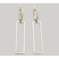 Срібні сережки родовані без каменів  ЛЗ-20081