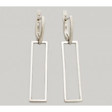 Срібні сережки родовані без каменів  ЛЗ-20081
