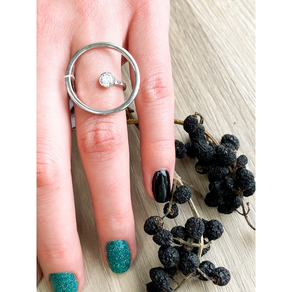 Серебряное родированое кольцо ЛУИЗА ЛЗ-19219