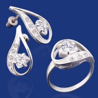 Серебряный гарнитур бц-078