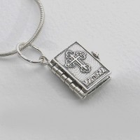 Подвеска серебряная  Молитвослов Отче наш  стп-14