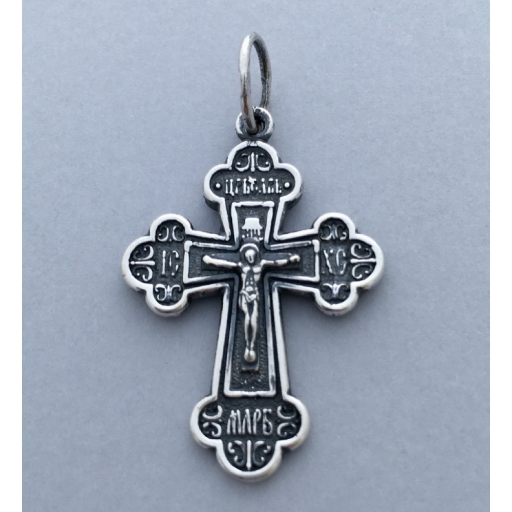 Серебряный крест православный БК-186