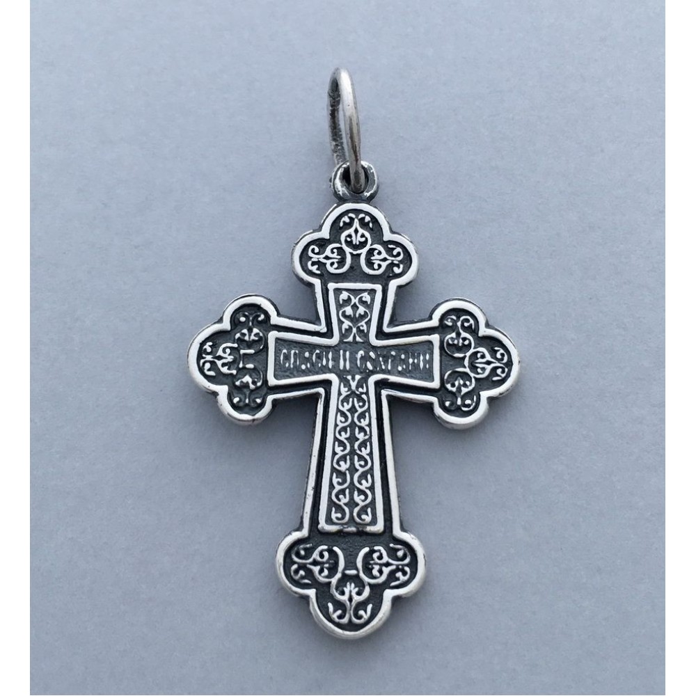 Серебряный крест православный БК-186