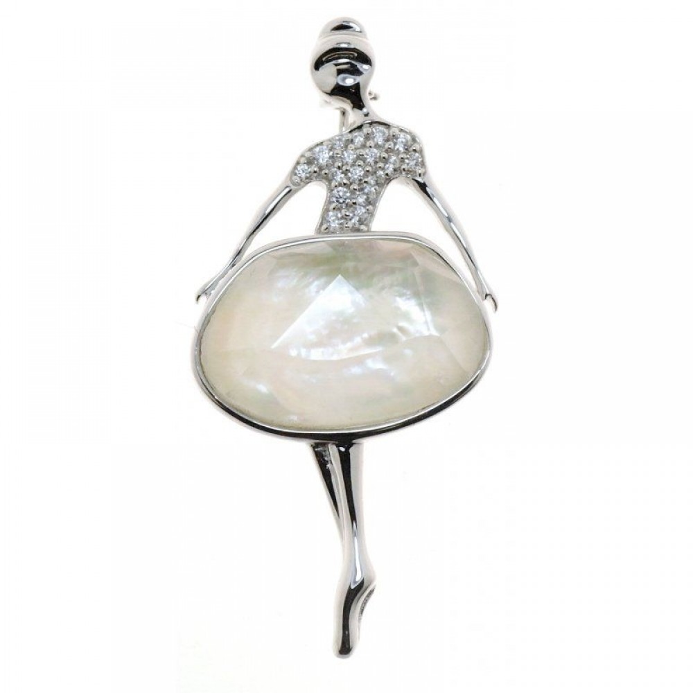 Серебряная брошь АМ-1961302