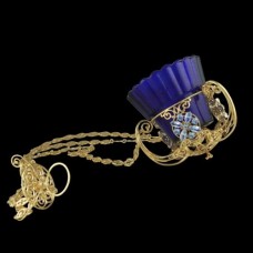 Лампада серебряная "Ажурная" в позолоте аг-2.7.0108П