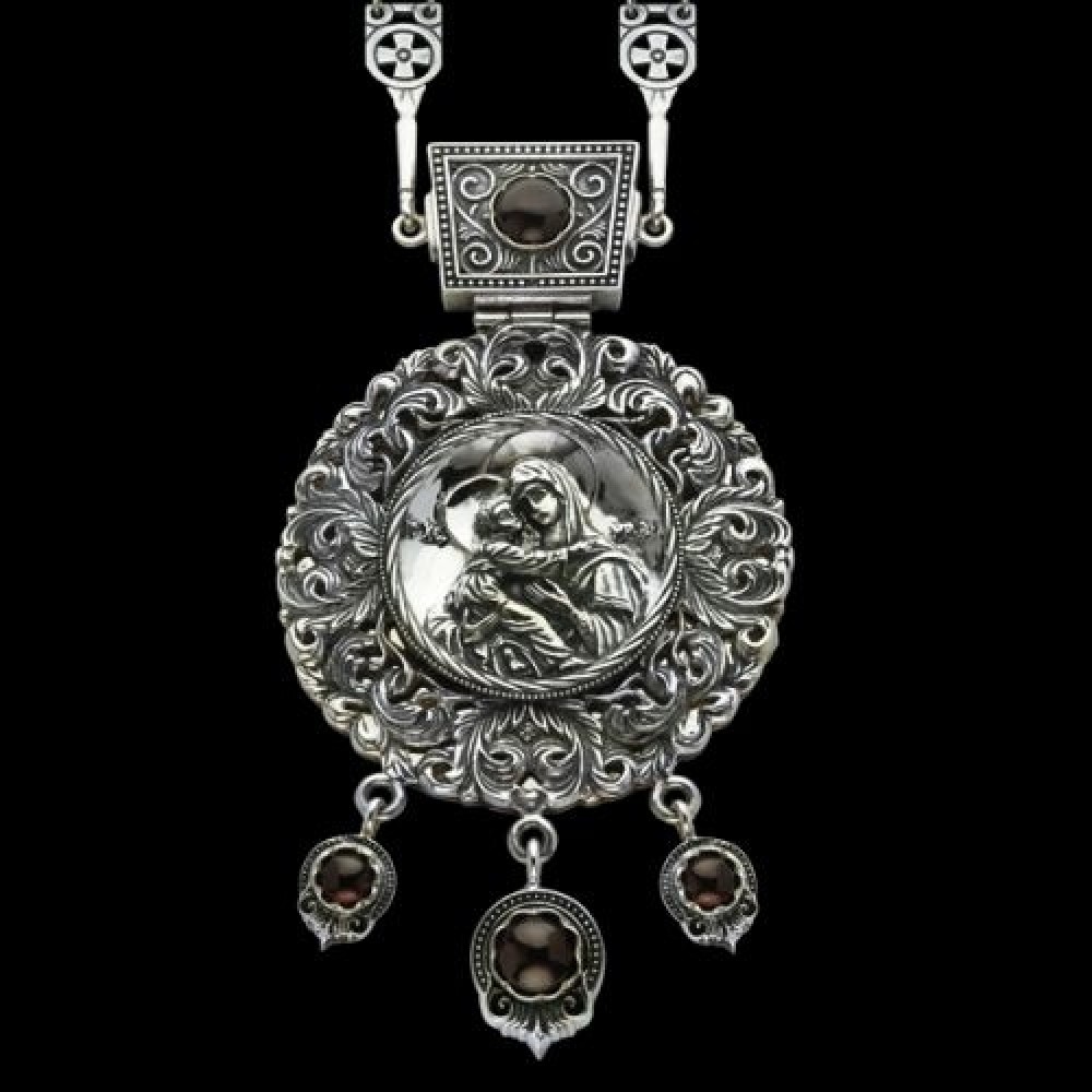 Панагия серебряная с цепью аг-2.7.0138Н39