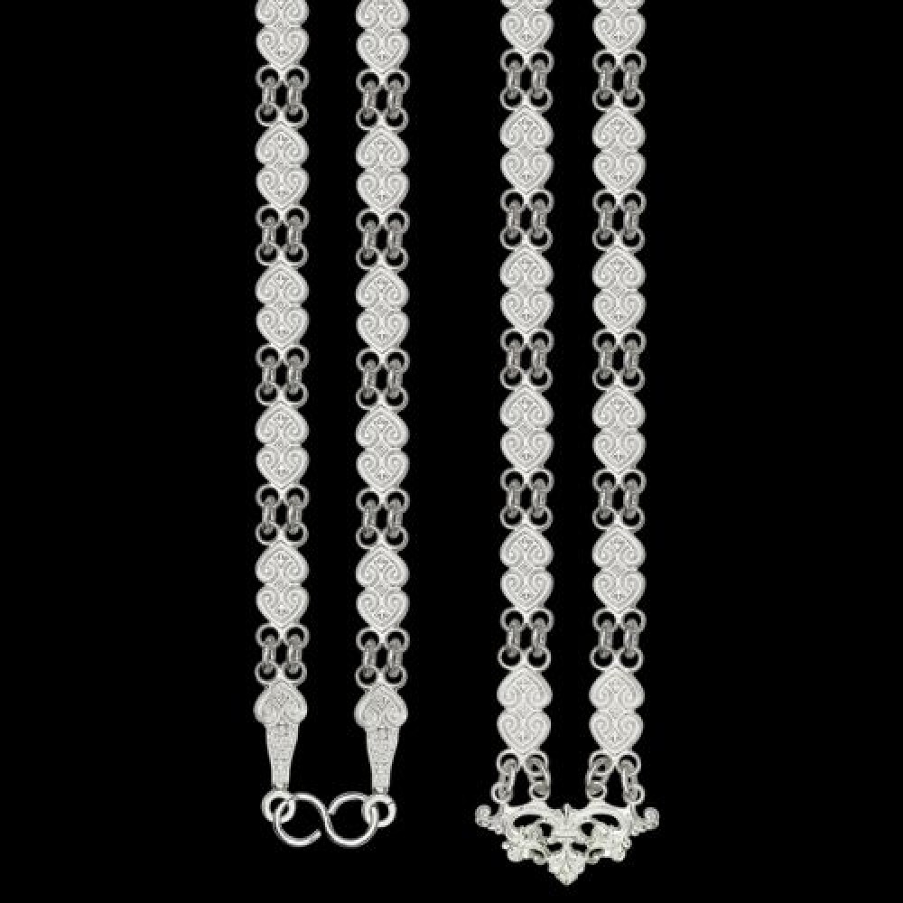 Цепь церковная латунная посеребренная для священников