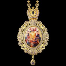 Панагия латунная в позолоте с цепью аг-2.7.0528ЛП-244ЛП