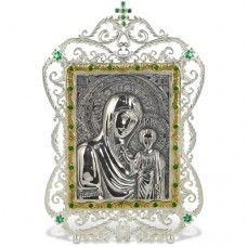 Икона серебряная настольная с образом Божьей матери Казанской АГ-2.71.0004
