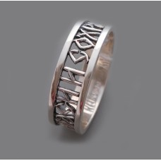 Срібна каблучка Спаси та сохрани бр-2100400