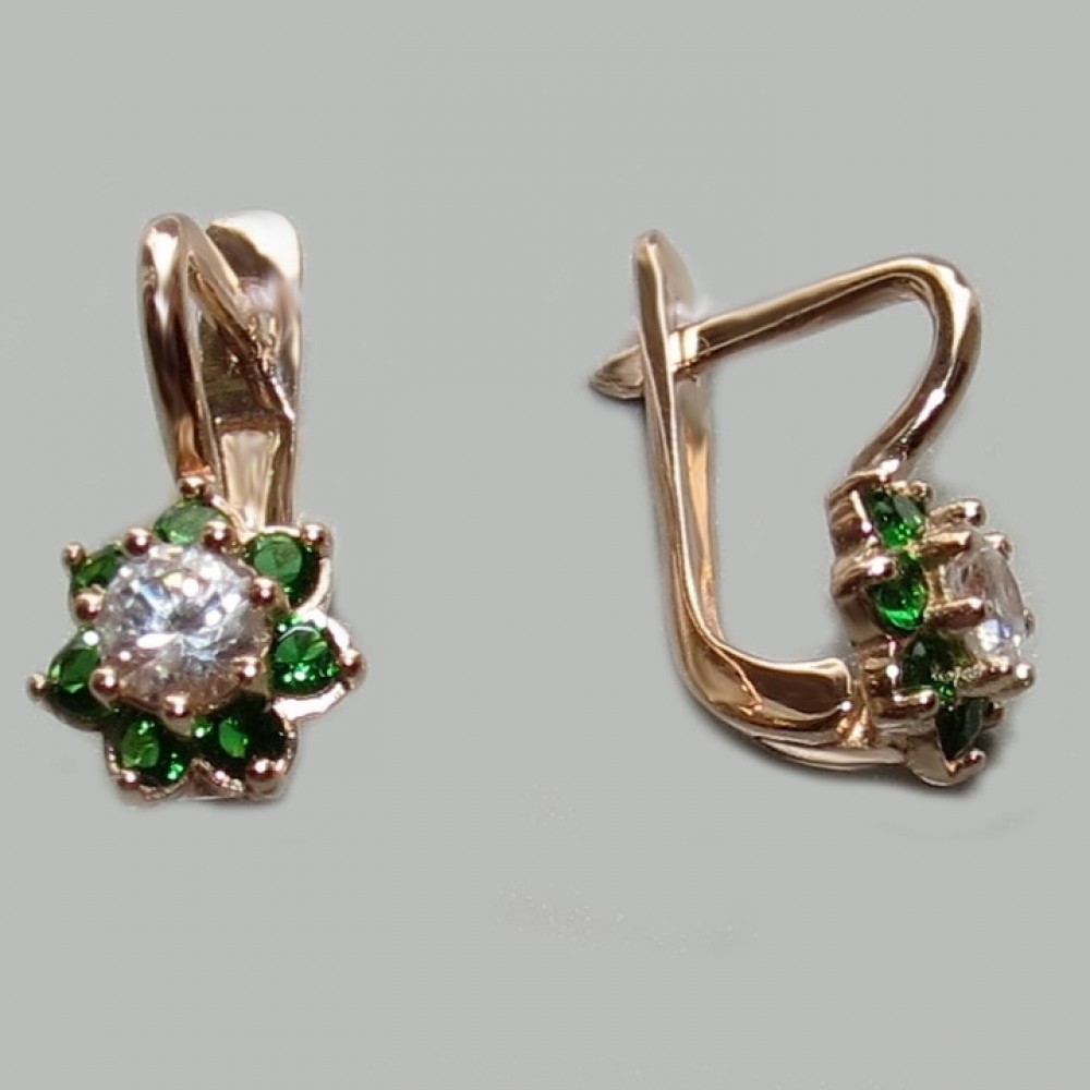 Золотые серьги ДС-30034з