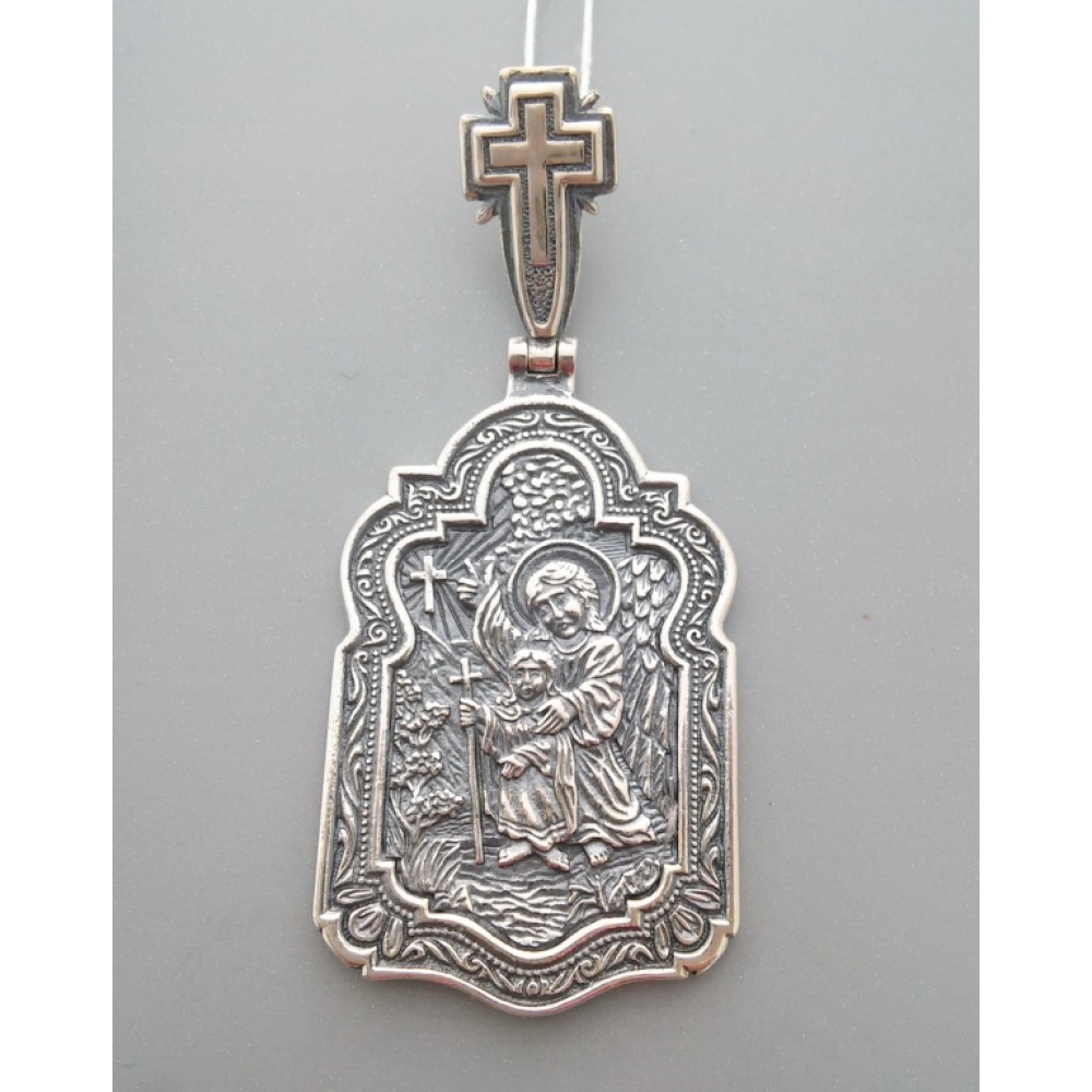 Срібна ладанка Янгол Охоронець 74 бр-3100251