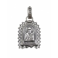 Серебряный складень Св. Николай Чудотворец  бр-3100327