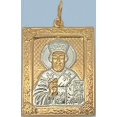 Золотая ладанка "Николай Чудотворец" шк-3171-2