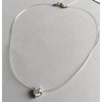 Серебряная Капелька на шею на силиконе ЯН-4054