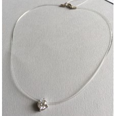 Срібна Капелька на шию на сіліконі ЯН-4054