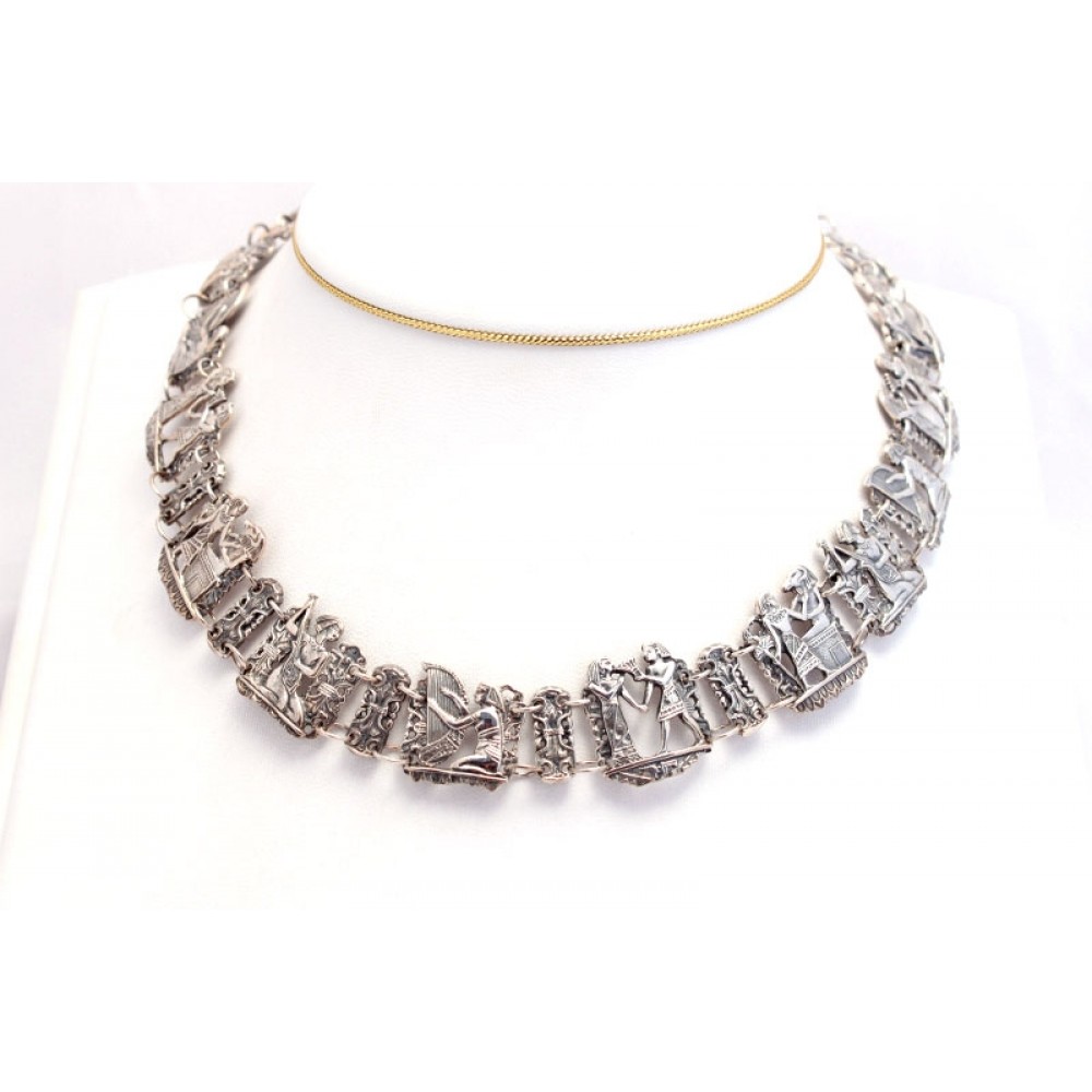 Серебряное колье Египет бр-4100012