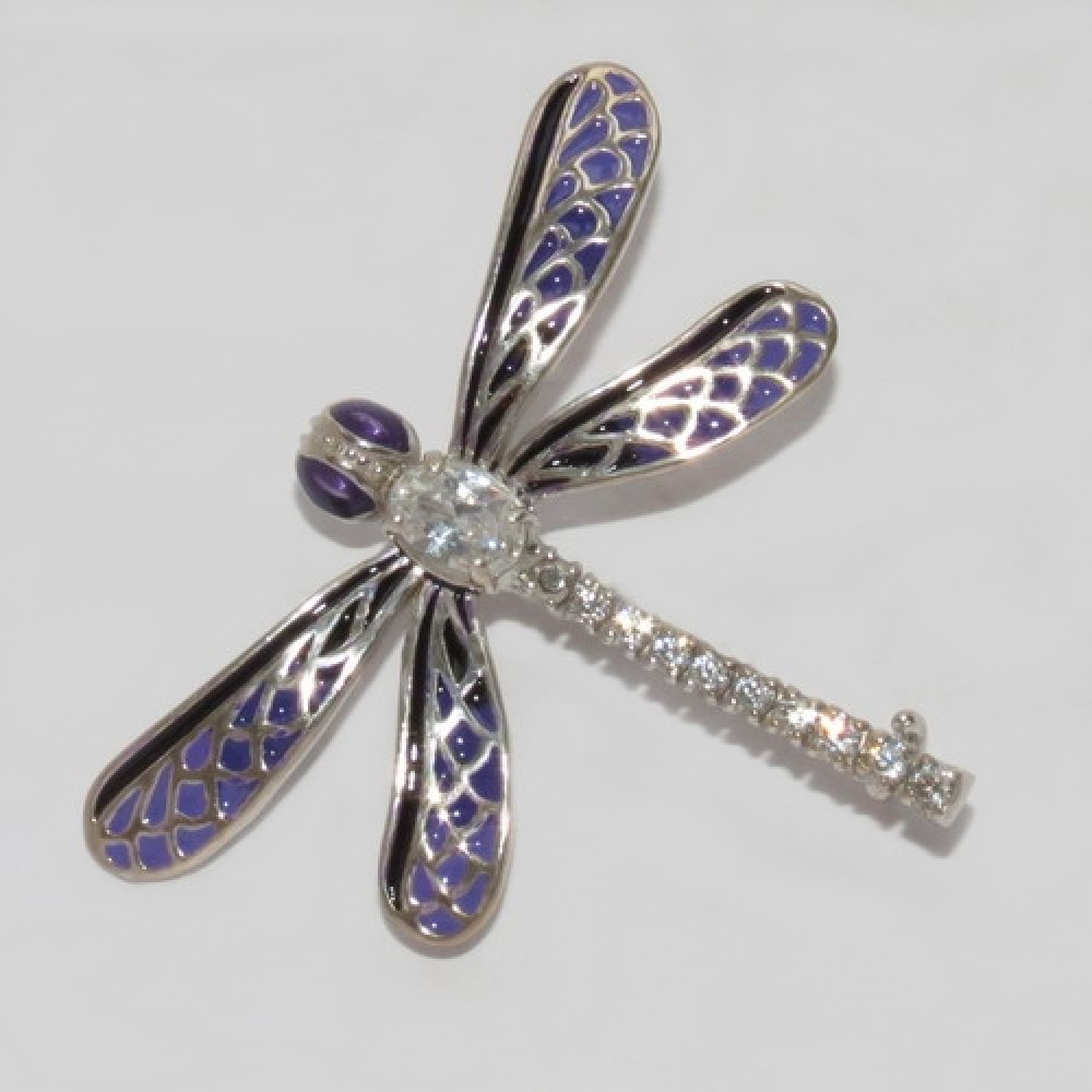 Срібна брошка Бабка бр-6110039_1