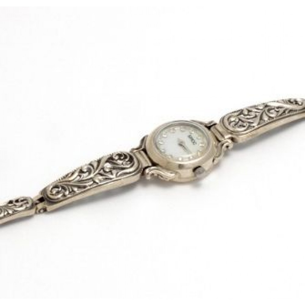 Серебряные часы 3 бр-00006