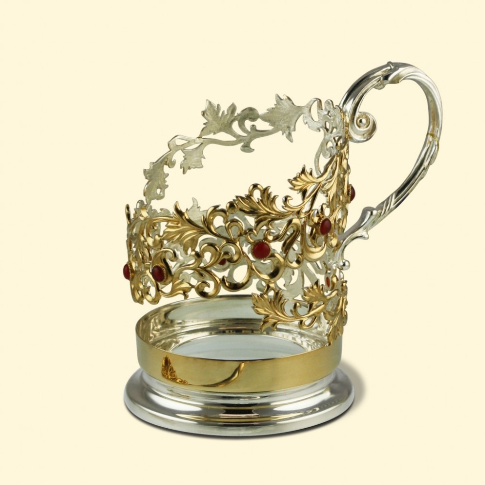 Подстаканник серебряный Золотая осень АГ-280090