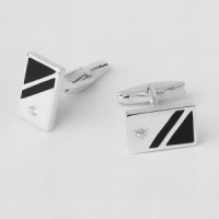 Срібний запонки ЮМ-8075