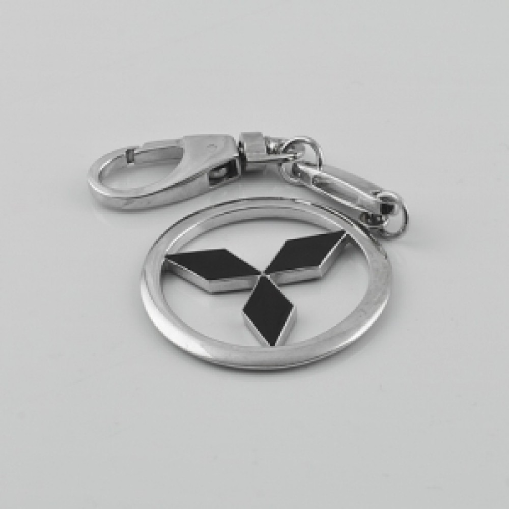 Серебряный брелок "Mitsubishi" (Мицубиши) 8128