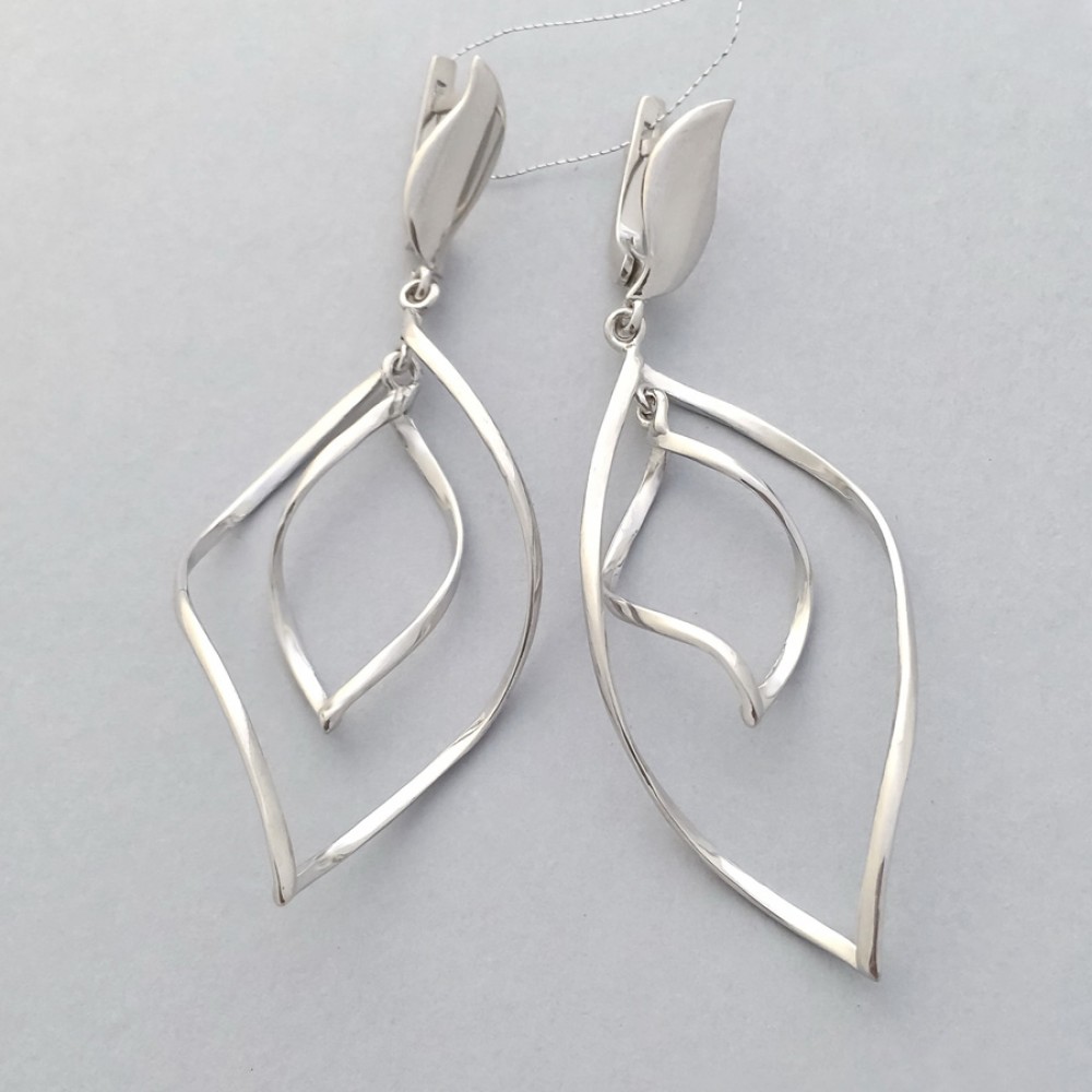 Срібні сережки Невесомість бр-0035211