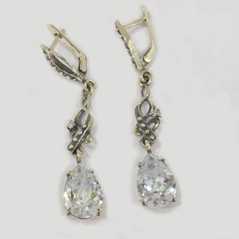 Серебряные серьги "Бовиэя" бр-1110862