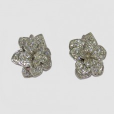 Срібні сережки родированые Сенегал бр-1111238